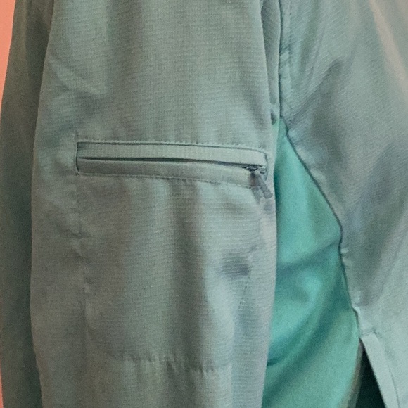 Tehama by Nancy Haley turquoise casual jacket. Zip front elastis - Picture 4 of 15